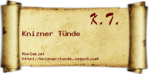 Knizner Tünde névjegykártya